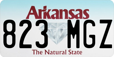 AR license plate 823MGZ
