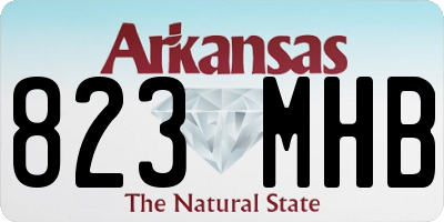 AR license plate 823MHB