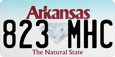 AR license plate 823MHC