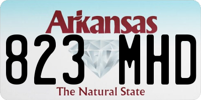 AR license plate 823MHD