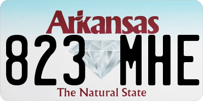 AR license plate 823MHE