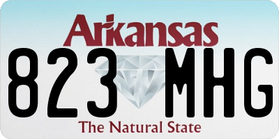 AR license plate 823MHG