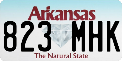 AR license plate 823MHK