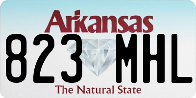 AR license plate 823MHL