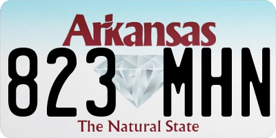 AR license plate 823MHN