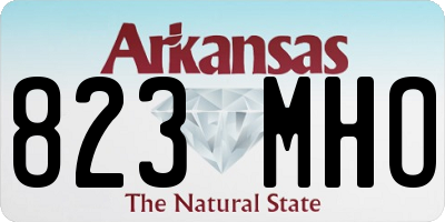 AR license plate 823MHO