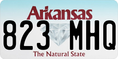AR license plate 823MHQ