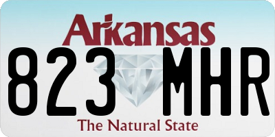 AR license plate 823MHR