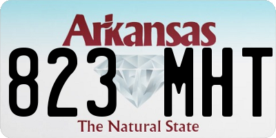 AR license plate 823MHT
