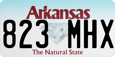 AR license plate 823MHX