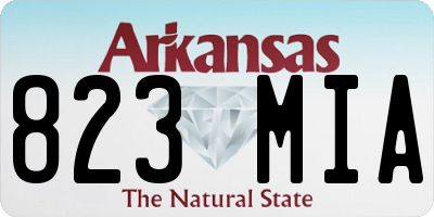 AR license plate 823MIA