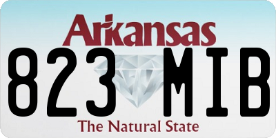 AR license plate 823MIB