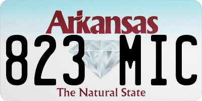 AR license plate 823MIC
