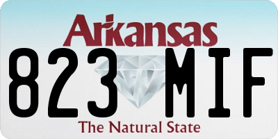 AR license plate 823MIF