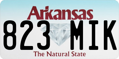 AR license plate 823MIK