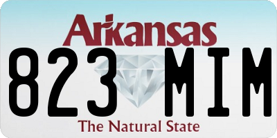 AR license plate 823MIM