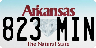 AR license plate 823MIN