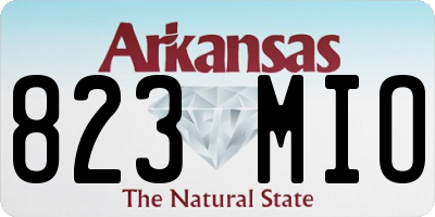 AR license plate 823MIO