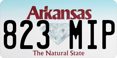 AR license plate 823MIP