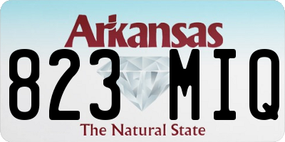AR license plate 823MIQ
