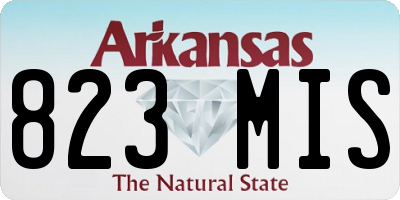 AR license plate 823MIS