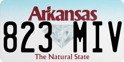 AR license plate 823MIV