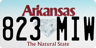 AR license plate 823MIW