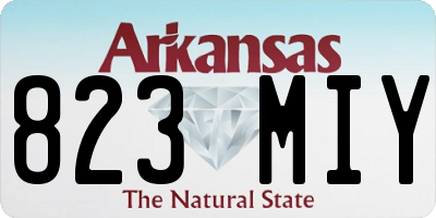 AR license plate 823MIY