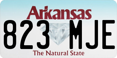 AR license plate 823MJE
