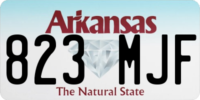 AR license plate 823MJF