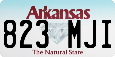 AR license plate 823MJI
