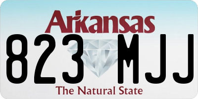 AR license plate 823MJJ