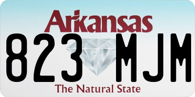 AR license plate 823MJM