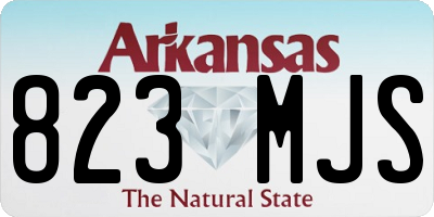 AR license plate 823MJS