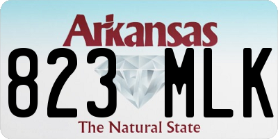 AR license plate 823MLK