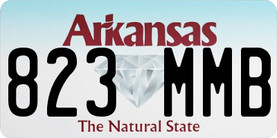 AR license plate 823MMB