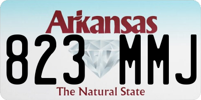 AR license plate 823MMJ
