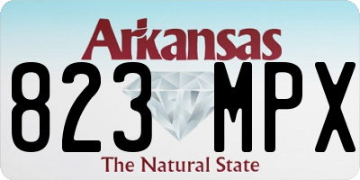 AR license plate 823MPX