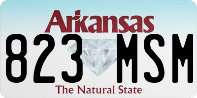 AR license plate 823MSM