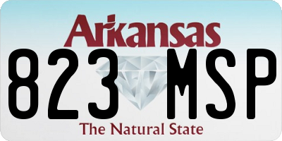AR license plate 823MSP