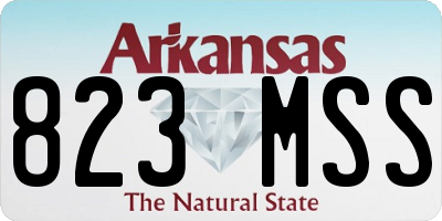 AR license plate 823MSS
