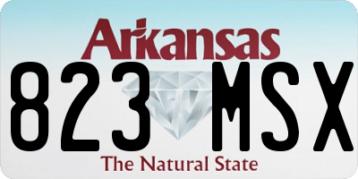 AR license plate 823MSX