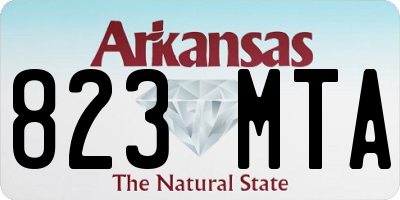 AR license plate 823MTA