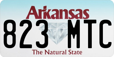 AR license plate 823MTC