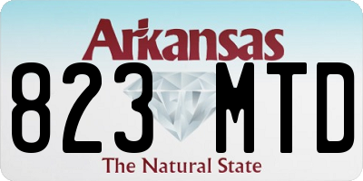 AR license plate 823MTD