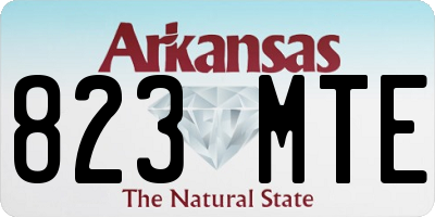 AR license plate 823MTE