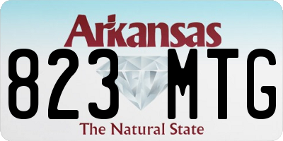 AR license plate 823MTG