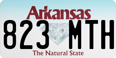 AR license plate 823MTH