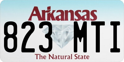 AR license plate 823MTI