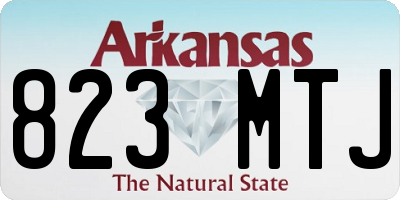 AR license plate 823MTJ